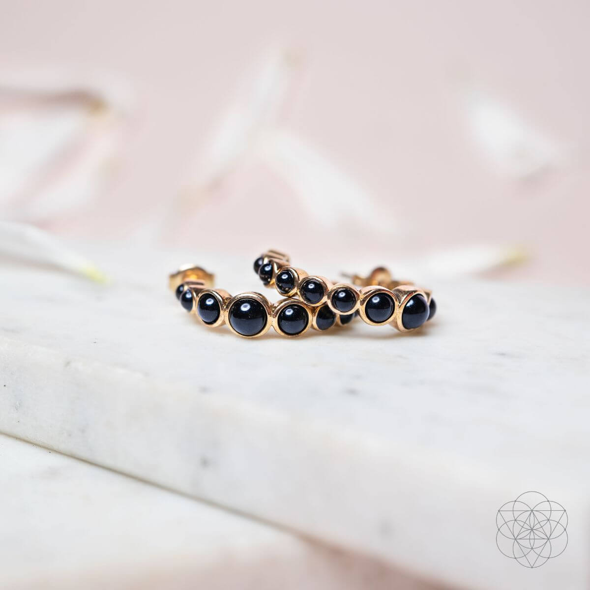 Wisdom & Willpower - Onyx Earrings of Resilience by Conscious Items at Shirley Shoppe