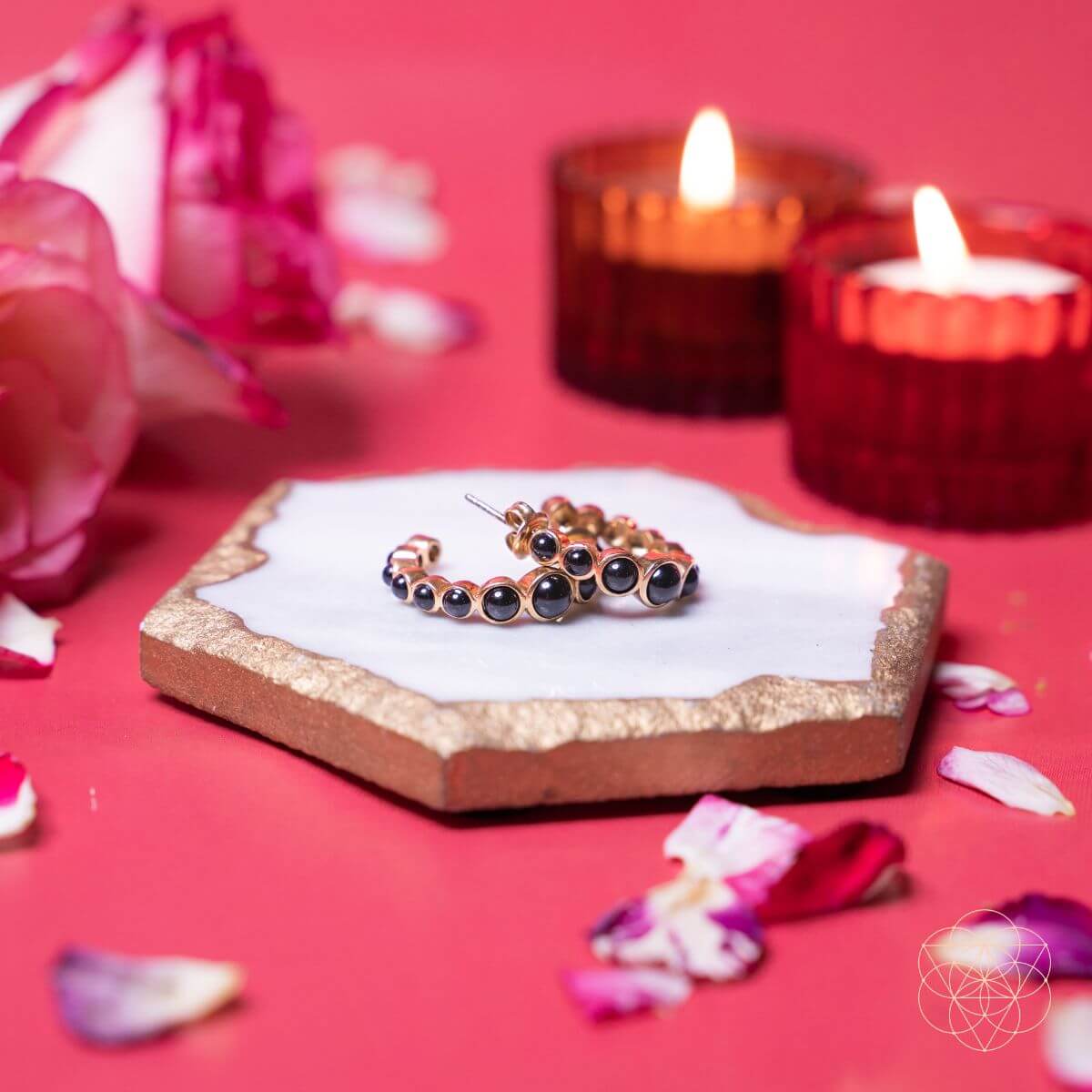 Wisdom & Willpower - Onyx Earrings of Resilience by Conscious Items at Shirley Shoppe