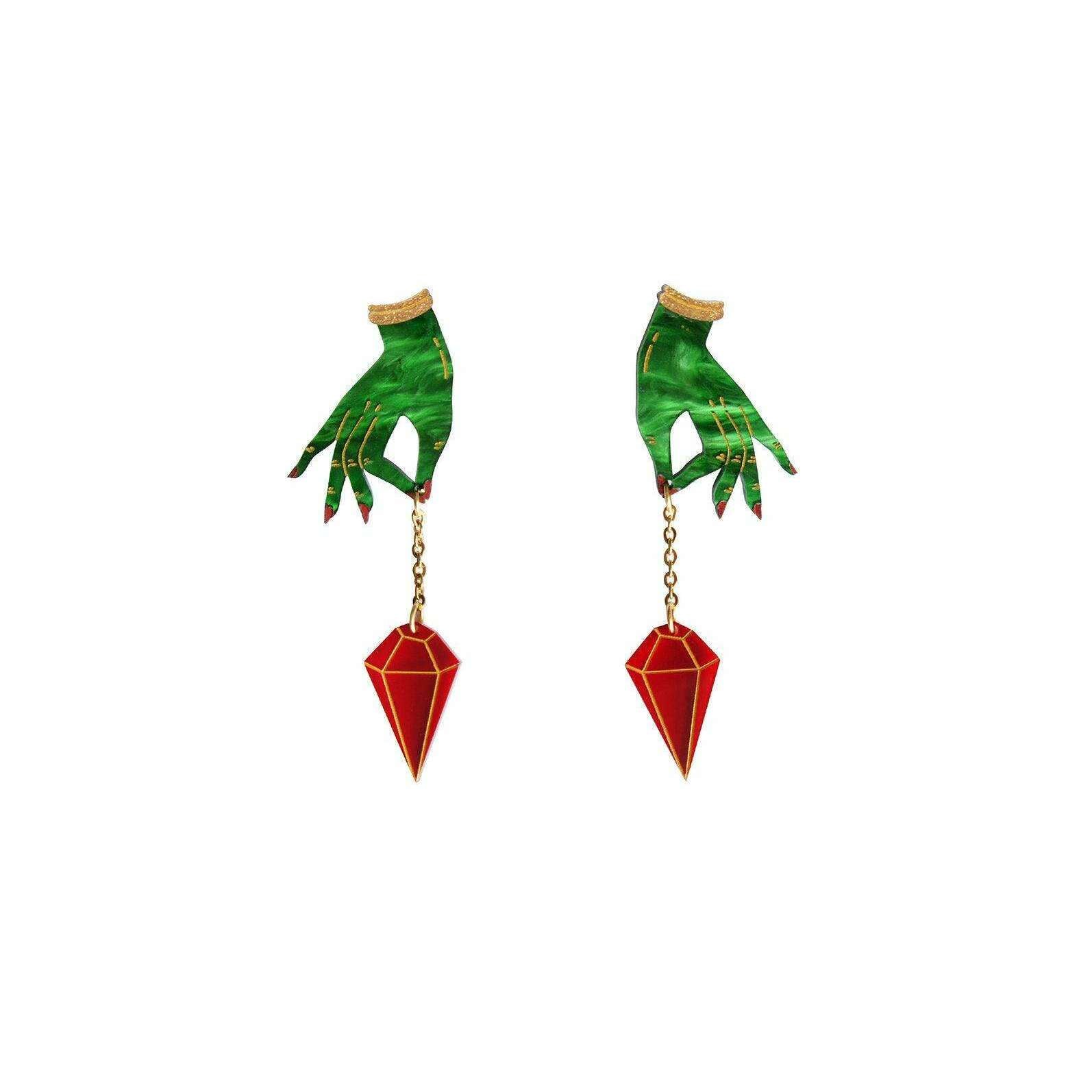 Witch Pendulum Halloween Earrings by Laliblue