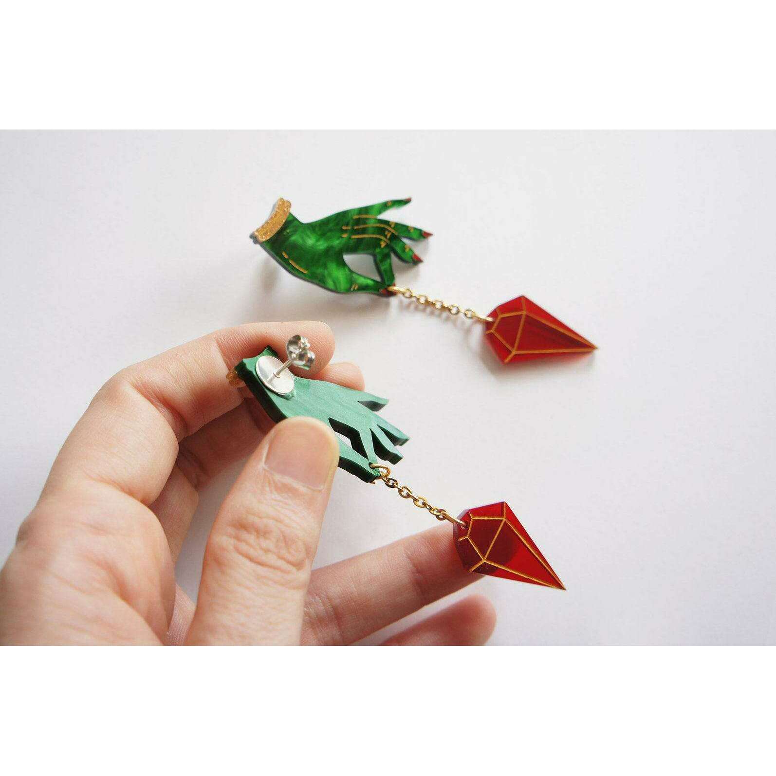 Witch Pendulum Halloween Earrings by Laliblue