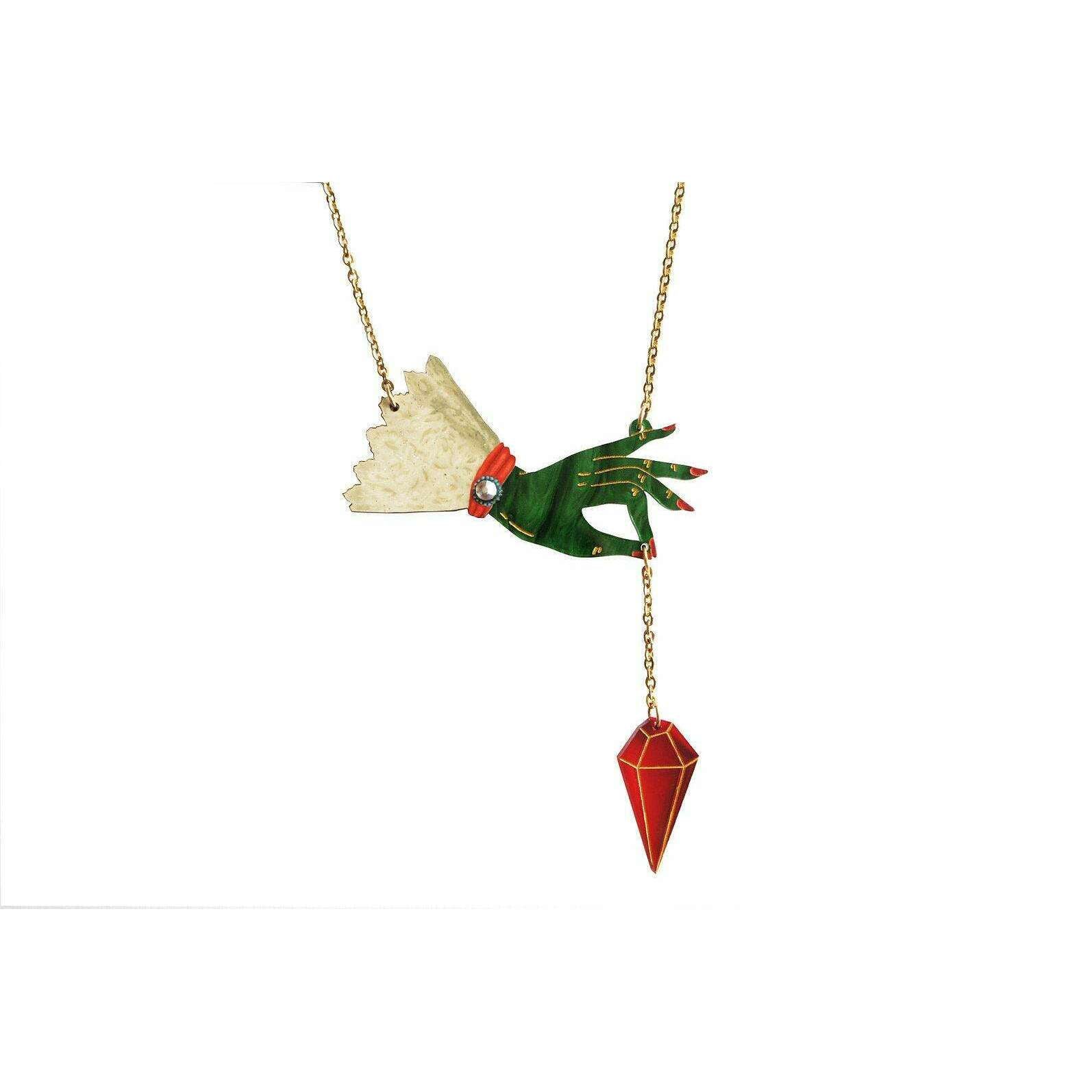 Witch Pendulum Halloween Necklace by Laliblue