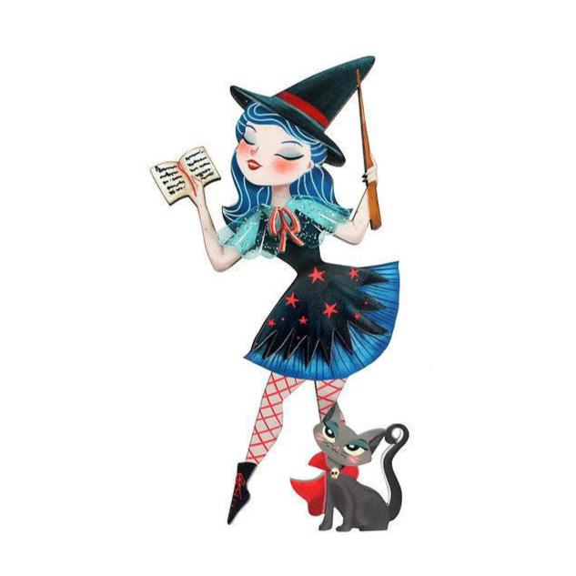 Witch Spell Brooch by Laliblue by Quirks! at Shirley Shoppe