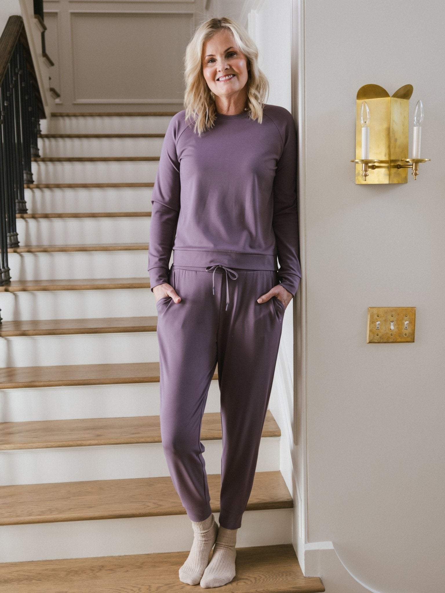 Women's Brushed Bamboo Joggers by Cozy Earth at Shirley Shoppe