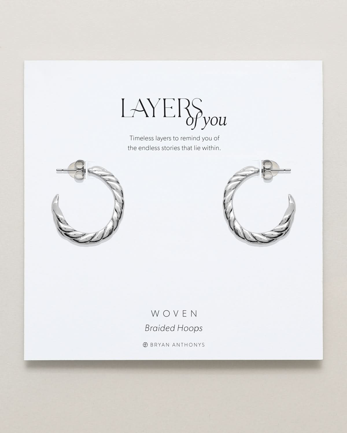 Woven Braided Hoop Earrings by Bryan Anthonys at Shirley Shoppe