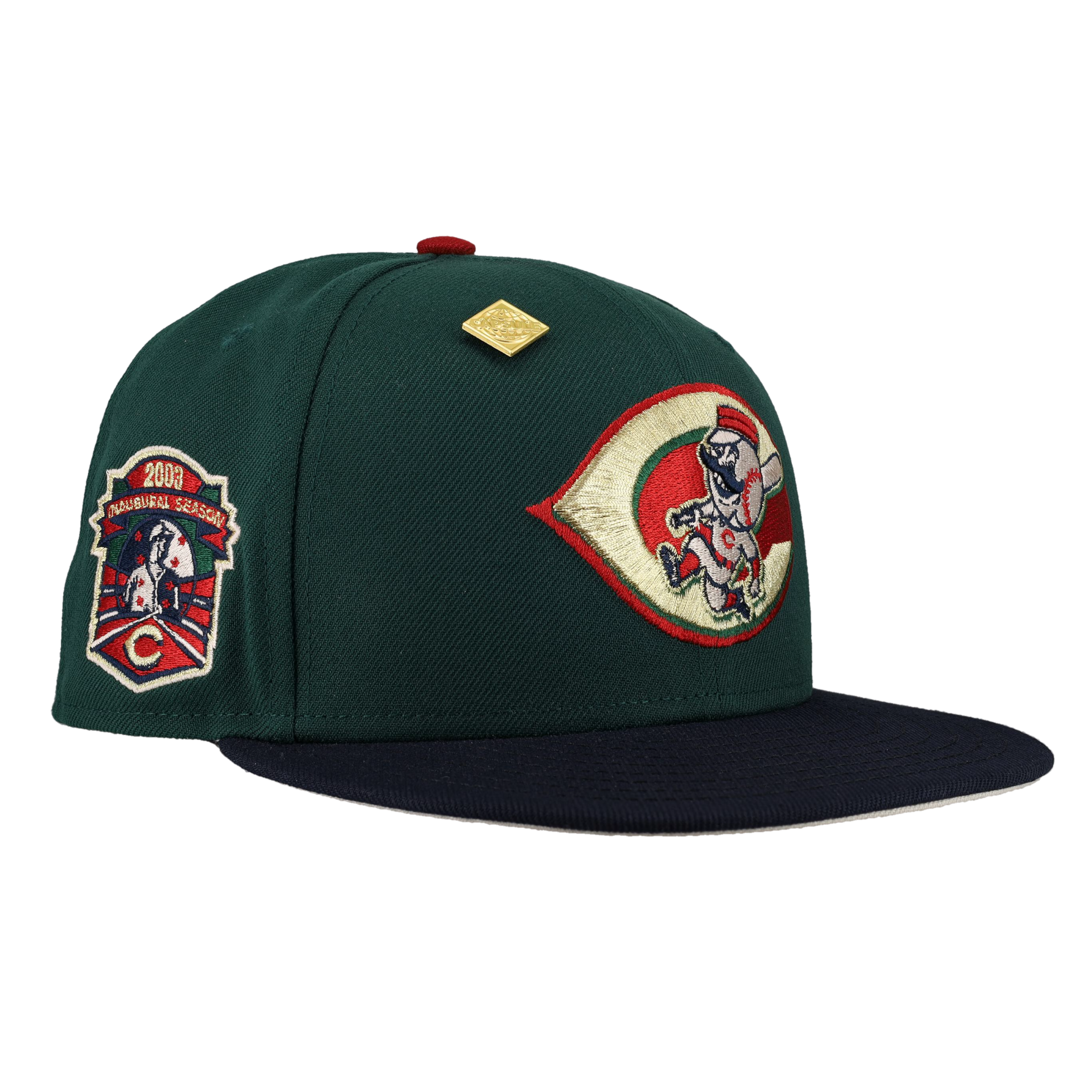 Cincinnati Reds Inaugural Season Patch Green 59Fifty Fitted Hat