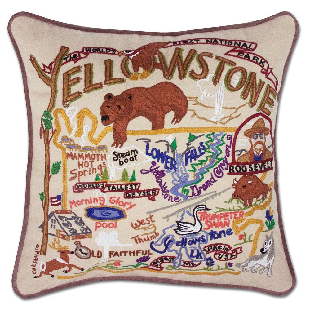 Yellowstone Hand - Embroidered Pillow by Quirks! at Shirley Shoppe