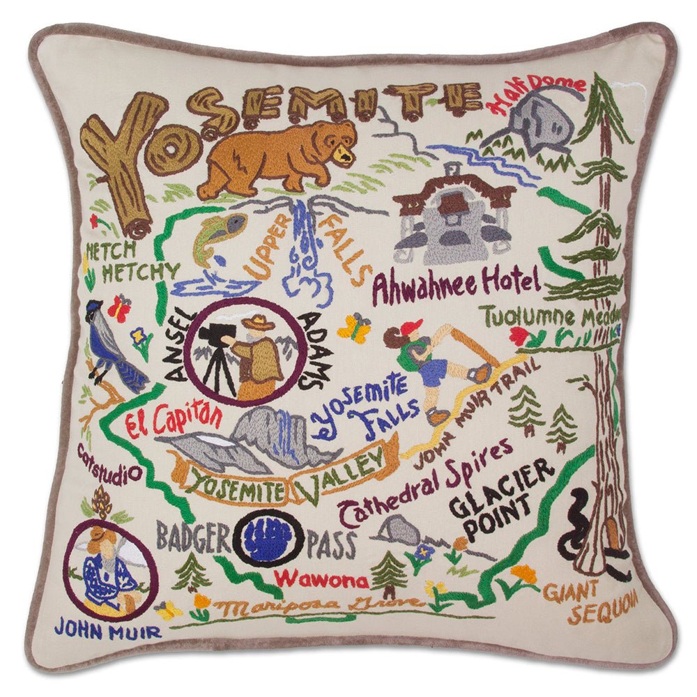 Yosemite Hand - Embroidered Pillow by Quirks! at Shirley Shoppe