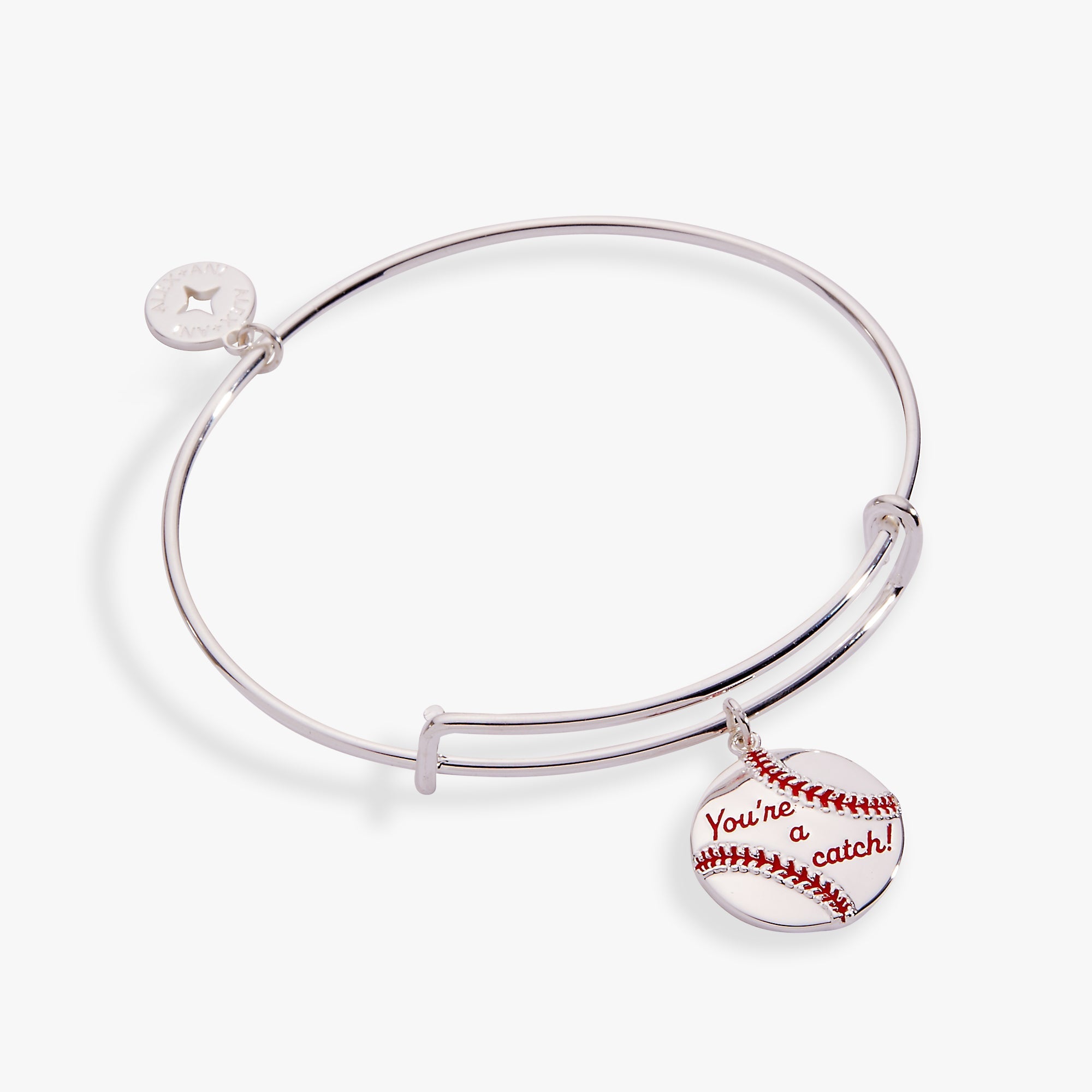 "You're A Catch" Baseball Charm Bangle by ALEX AND ANI at Shirley Shoppe