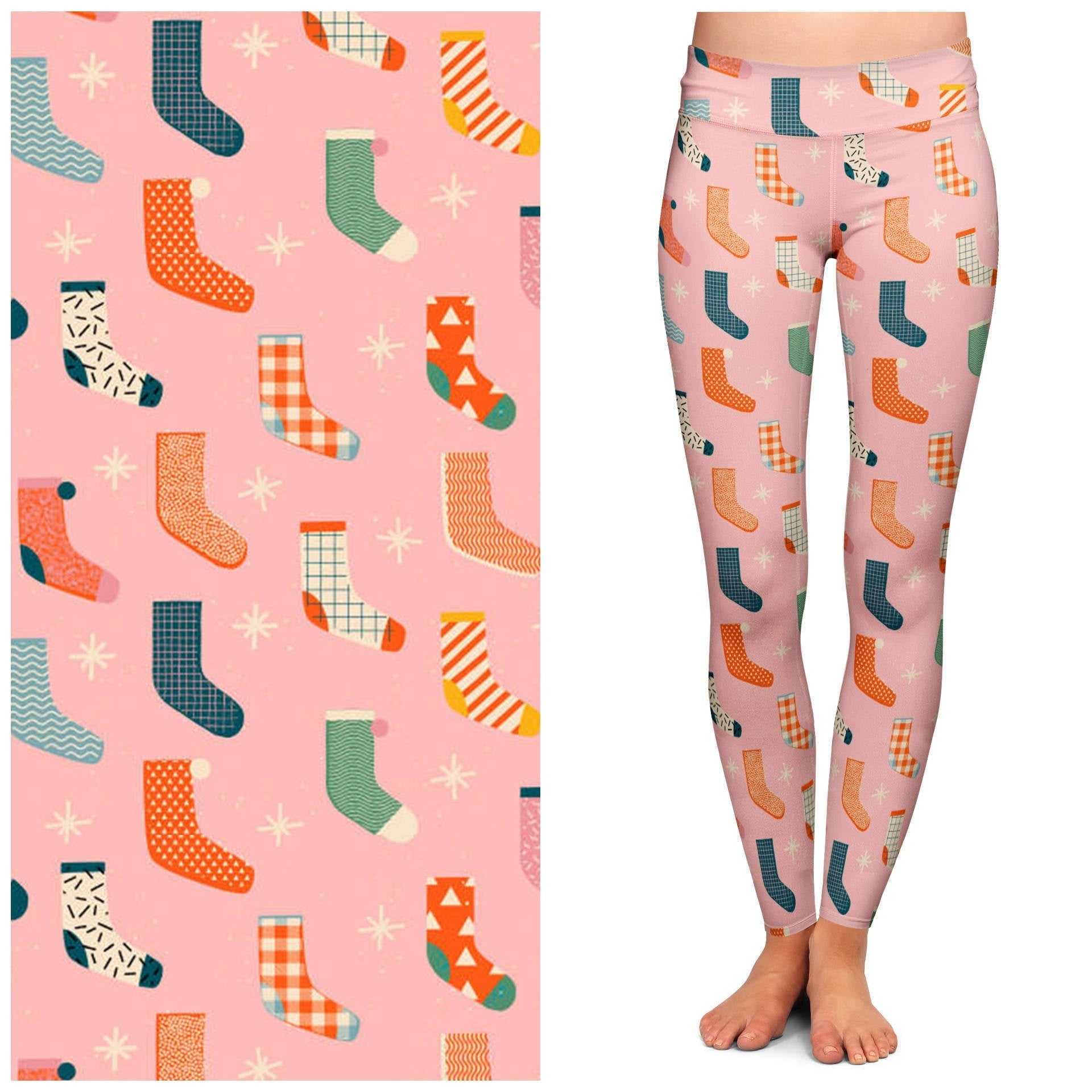 "Yuletide Yarn" Buttery Soft Leggings by Lipstick & Chrome by Quirks! at Shirley Shoppe